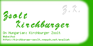 zsolt kirchburger business card